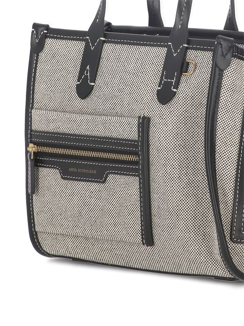 Grey top zip fastening bag ANYA HINDMARCH | 188586SALT AND PEPPER